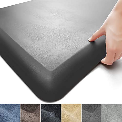 Color&Geometry Anti Fatigue Floor Comfort Mat 3/4 Inch Thick 17"24" Perfect for Standing Desks, Kitchen Sink, Stove, Dishwasher, Countertop, office or Garage, Dark Grey