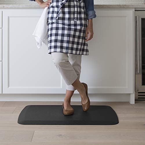 GelPro Anti Fatigue Ergonomic Gel & Foam Floor Standing Comfort-Non Slip Cushioned Kitchen Mat or Standup Desk Pad, 20 x 32 x 5/8", Basketweave Black