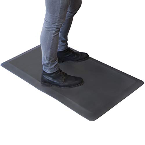 Seville Classics AIRLIFT 39" Anti-Fatigue Standing Desk Ergonomic Comfort Mat-Commercial Office Home Garage Kitchen Rug, Gray