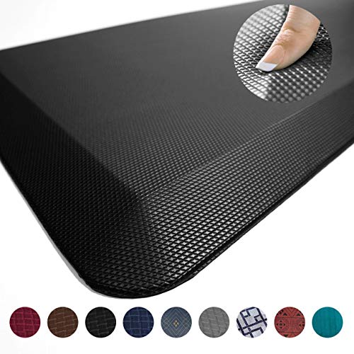  KANGAROO Thick Ergonomic Anti Fatigue Cushioned Kitchen Floor  Mats, Standing Office Desk Mat, Waterproof Scratch Resistant Topside,  Supportive All Day Comfort Padded Foam Rugs, 32x20, Black : Home & Kitchen