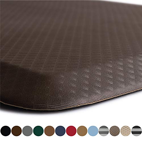 Kangaroo Original Standing Mat Kitchen Rug, Anti Fatigue Comfort Flooring, Phthalate Free, Commercial Grade Pads, Ergonomic Floor Pad for Office Stand Up Desk, 32x20, Brown