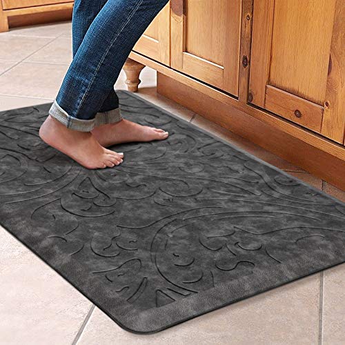  KANGAROO Thick Ergonomic Anti Fatigue Cushioned Kitchen Floor  Mats, Standing Office Desk Mat, Waterproof Scratch Resistant Topside,  Supportive All Day Comfort Padded Foam Rugs, 32x20, Black : Home & Kitchen